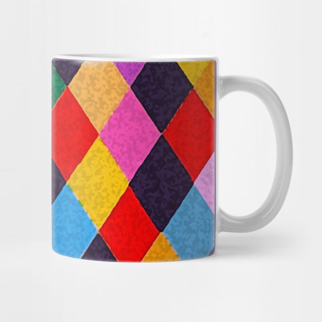 MARDI GRAS HARLEQUIN PATTERN Colorful Rhombi by BulganLumini